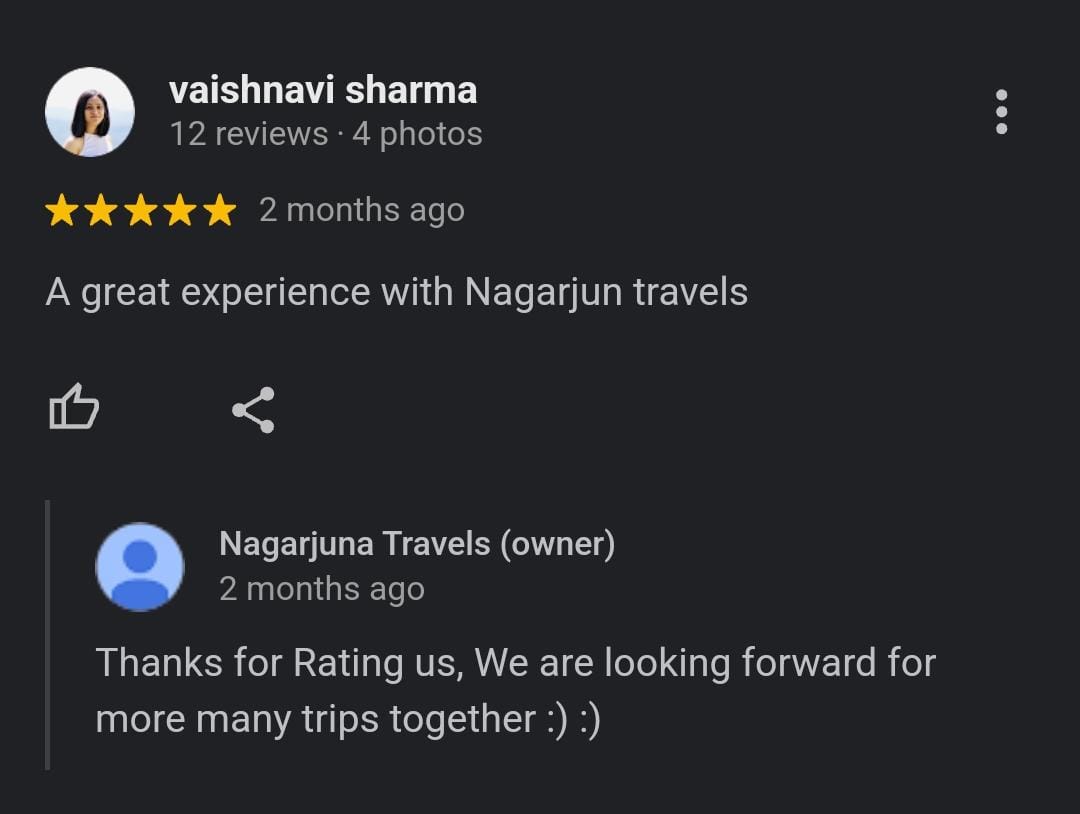 Nagarjuna Travels Customer Testimonial 1